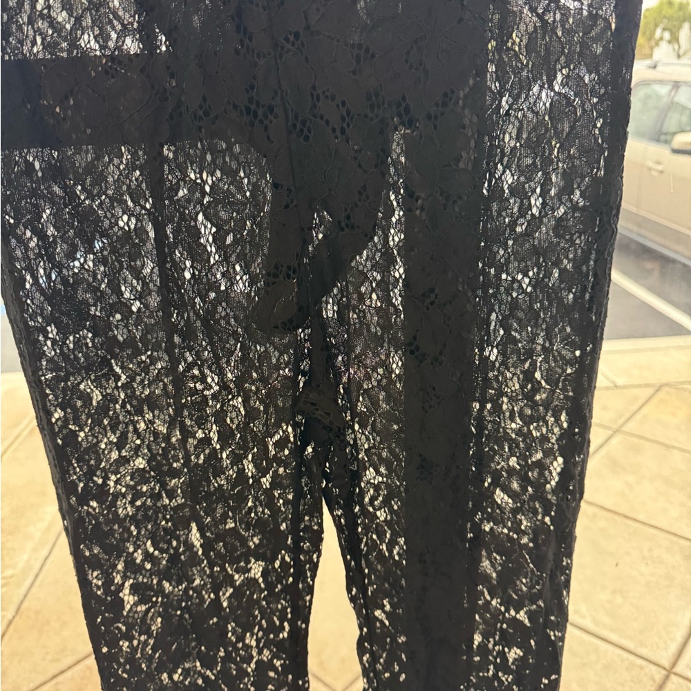 PrettyLittleThing Black Lace Jumpsuit Size 12 - Picture 3 of 14